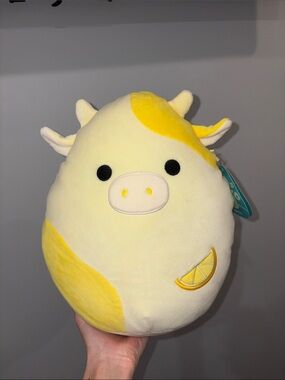 Squishmallow Yellow Lemon Cow Plush